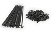 Eclat BMX PG Spokes & Nipples x40 with 14 mm Brass Nipples Black 192 mm 14G