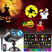 Halloween Christmas Snowflake Projector LED Light Laser Landscape Lamp Outdoor