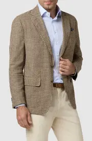 Sid Mashburn Ghost Check Cotton & Silk Blend Sport Coat