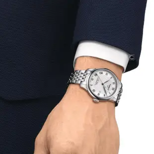 【TISSOT 天梭】LE LOCLE 力洛克 80小時自動機械男錶 母親節 禮物(T0064071103300)