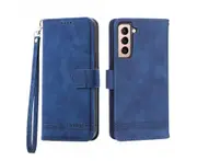 Flip Leather Wallet Case for Samsung Galaxy S21 - Blue