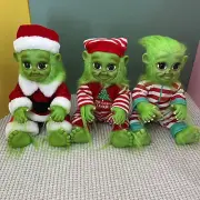 Christmas Grinch Doll Grinch Baby Stuffed Plush Toys Xmas Home Decor Kids Gifts