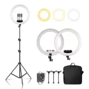 48 cm Ring Light with Tripod Stand and USB Charging (184cm Tripod White)