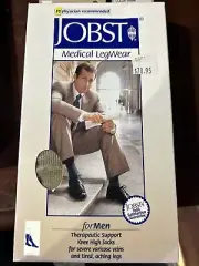 JOBST Mens Compression Knee CT Socks Closed Toe 30-40 mmHg (khaki) Small 115120