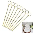 8PCS Cake Plate Stands Round Top Handle Three Layers Fittings Fruit/Food 35CM