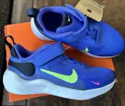 Nike Revolution 7 PSV) Ultramarine/Lime Toddler's Sneakers Size 10C NIB