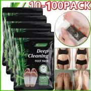 100 Pack Detox Foot Patches Pads Natural plant Toxin Removal 100Sticky Adhesive