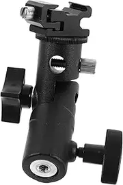 Yardenfun Flash Stand Bracket for Light Stand Universal DSLR Camera Flash Holder Umbrella Mount 180° Swivel Flash Bracket
