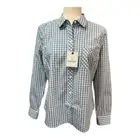UNTUCKIT Womens Crispo Gingham Checkered Button Down Top~Size 18~Blue White NWT