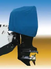 600 DENIER BOAT ENGINE MOTOR HOOD OUTBOARD COVER 2 STROKES 30HP-50HP BLUE