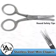 3.75" Mini STR Mustache Nose Ear Hair Remover Scissors Trimmer w/ Safety Tips