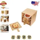 5-Piece Bamboo Pizza Peel Rack & Cutting Board Set - Perfect for Pizza Parties