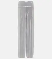 [Norma Kamali] Norma Kamali Elephant lamé wide-leg pants AU 10 silver