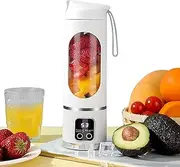 [CyperEver] Portable Blender, Personal Blender Electric Shaker for Smoothie, Milkshake, Juice, Mini Smoothie Blender 12 Blades Great for Mixing Milkshake Maker Mix and Go Juicer (White 500ml)