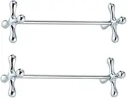 Amosfun 2pcs Plum Blossom Chopstick Rack Creative Cutlery Rest Holder for Home Hotel Stylish Stand Dining Table Accessory Silver