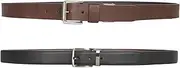 [Ben Sherman] Men's Two Belt Gift Set, Brown/Black, One Size