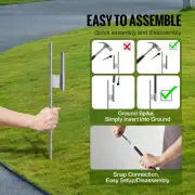 Swooper Flag Pole Kit, 3 Sets, 5m with Ground Stakes, Aluminum & Fiberglass
