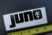 Juno Snowboards Black White Snowflake OG SNB2 Snow Vintage Snowboarding STICKER