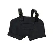 Black Overalls For 17cm Labubu Doll Wearing Replacement Outfit Clothes