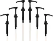 Black Coffee Syrup Pump for 750 ml Bottles (Pack of 6) Fits Torani and more