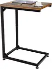 C Shaped End Table Small Side Table Living Room Sofa Couch Table TV Tray Table