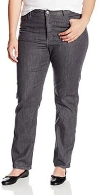 Lee Women's Classic Fit Lucille Graphite Straight Leg Jean 16 Short