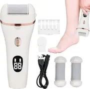 Foot Callus Remover Tool Electric - Waterproof File Pedicure Tools | Rechargeable Adjustable Foot Grinder with Light and Digital Display for Home Pedicure Salon Spa Callus Removal