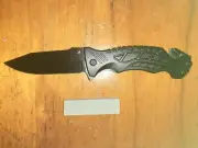 SS Blade Tactical pocket folding bowie Knife 230mm+sharpener sharpening stone