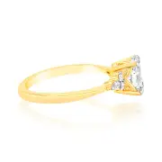 Luminesce Lab Grown 18ct Yellow Gold 1.10 Carat Diamond Solitaire Ring with 1 Carat Oval Center Diamond, Q