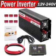 Inverter 2000W/4000W 12V-240V Pure Sine Wave Remote Control USB Camping Caravan