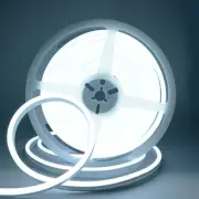 White Neon LED Strip Light, DC 12V 600 SMD2835 LED Neon Rope Lights,Upgraded ...