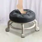 Low Stool Filling Relaxing 360 Rotatable Wheel Small Round Stool Flexible