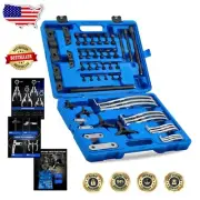 Efficient 2 & 3 Jaw Bearing Puller Kit - 24-Piece, Reversible for Tight Spaces