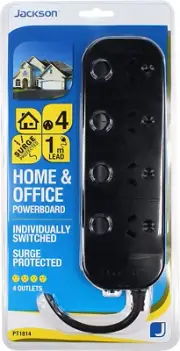 4 Way Individually Switched Surge Protected Powerboard