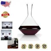 Sleek 750ml Angled Wine Decanter - Lead-Free Crystal for Enhanced Flavor