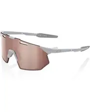 100% Hypercraft SQ Sunglasses Matte Stone Grey/Crimson Silver