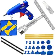 Car Dent Puller Repair Tools Glue Gun Set 、Body T-Bar Dent Remover Sheet Metal Multiple Size Suction Cup Puller Kit(Set 1-29Pcs)