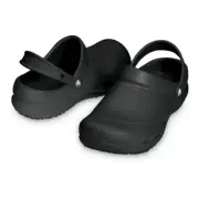 Crocs Bistro work black non-slip clogs, kitchen medical hospitality shoes