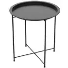 Side Table Metal Small Round Accent Table Collapsible Portable End Table