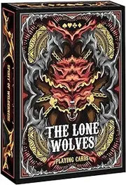 HAAKUN The Lone Wolves Playing Cards Cool Animal Board Games for Adults Friends Family Night Holiday Accessories Essentials Fancy Card Designs with Jokers Waterproof Collection