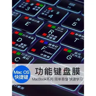 適用20220蘋果MacBook14寸M1電mac腦鍵盤膜MacPro16筆記本air13快捷鍵m2保護膜2017超薄a1466