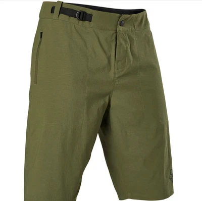 Fox Ranger shorts with liner - Mens - MTB cycling - 28 - Olive Green
