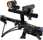 SUPVOX 1pc Bike Handlebar Extender for Lamp Durable Extension Bracket for Road and Mountain Bikes Easy to Install Black