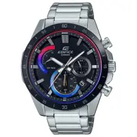 在飛比找momo購物網優惠-【CASIO 卡西歐】EDIFICE 動感時尚三眼三針日期顯