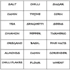 20x Custom PANTRY/LAUNDRY/BOXES STICKERS Herbs Spices Container Jar Can Canister