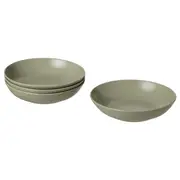 FÄRGKLAR deep plate, matt green, 23 cm