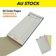 50x LARGE Order Docket Books Restaurant Books CARBONLESS & TRIPLICATE 95x200mm