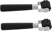 2pcs Car Audio Sound Insulation Wheel Cars Quilt Pressing Seam Roller Leather Edge Tool Laminate Roller Leather Edge Roller Sound Deadening Roller for Car Wooden Black