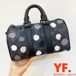 LV 23新款 LV X YK 草間彌生 KEEPALL 25 手袋 波士頓包 單肩包 斜挎包 M46406