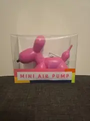 NIB Vivitar 9" Hard Plastic Pink Balloon Dog Mini Air Pump